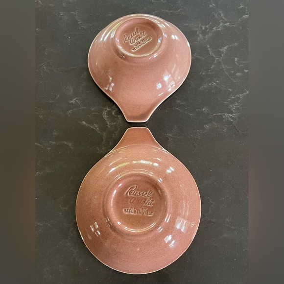 Russel Wright American Modern Lug Bowls (2)- Coral 5” - Picture 3 of 3